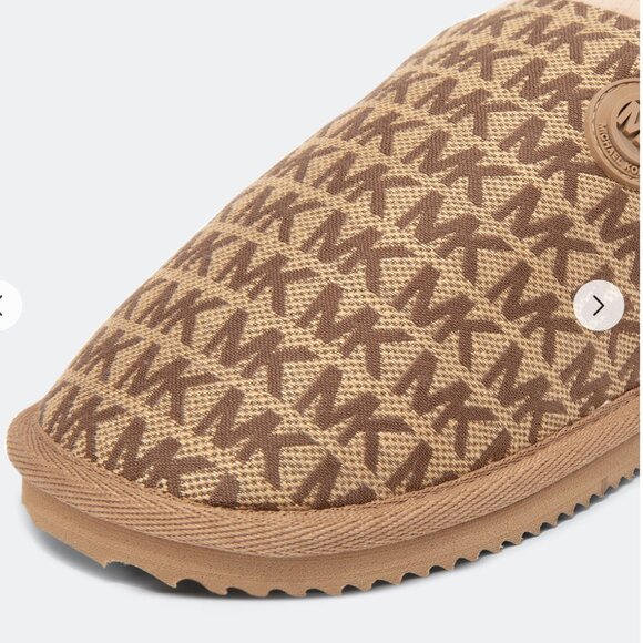 Janis Faux Fur-Lined Logo Jacquard Slipper Size US 6M - Picture 1 of 3